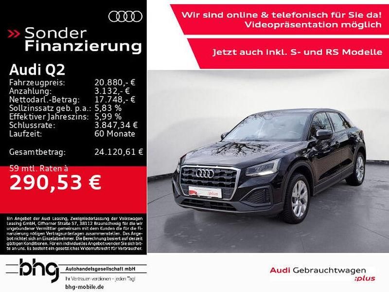 Mythosschwarz metallic Gebraucht 2021 Audi Q2 Ambiente SUV | 20.880 € (Superpreis) - Bild 1/4