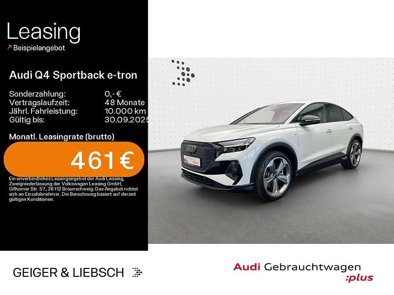 Gletscherweiß metallic Gebraucht 2025 Audi Q4 e-tron S-Line SUV | 54.980 € (Etwas zu teuer) - Bild 1/3
