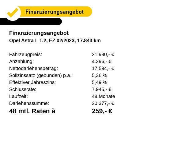 Gebraucht Opel Astra Edition 131 PS (96 kW) 2023 Kristallsilber Kleinwagen
