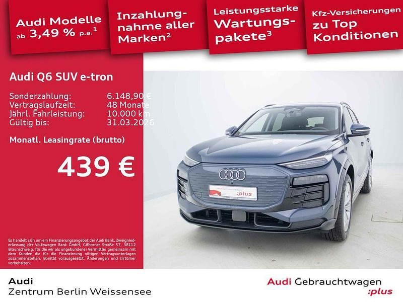 Plasmablau metallic Gebraucht 2025 Audi Q6 e-tron Performance SUV | 61.489 € (Superpreis) - Bild 1/4