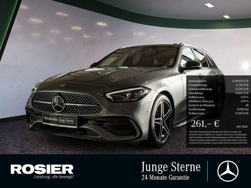 Grau / selenitgrau Gebraucht 2023 Mercedes C200 AMG Kombi | 32.890 € (Etwas zu teuer) - Bild 1/3