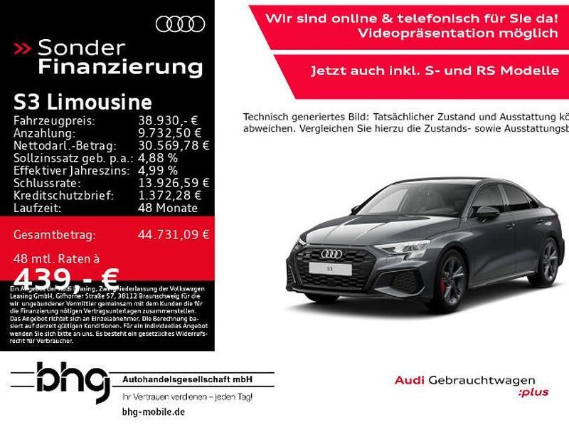 Grau Gebraucht 2022 Audi S3 Business Limousine | 38.930 € (Fairer Preis) - Bild 1/4
