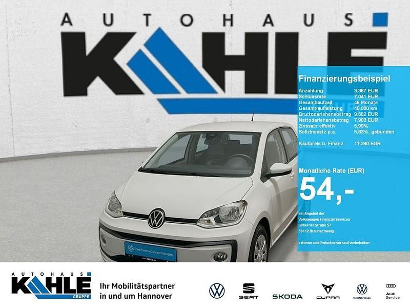 Weiß Gebraucht 2021 VW up! move up! Kleinwagen | 11.290 € (Fairer Preis) - Bild 1/4