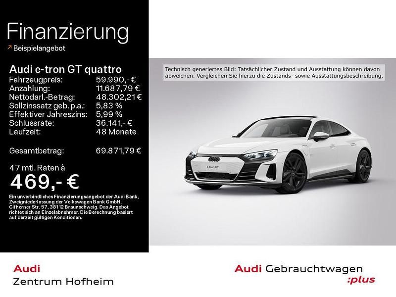 Weiß Gebraucht 2023 Audi e-tron GT quattro Sport Limousine | 59.990 € (Superpreis) - Bild 1/4