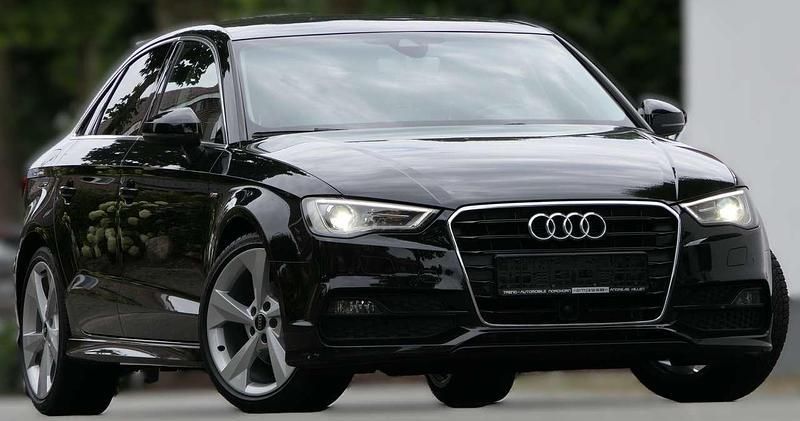 Mythosschwarz Gebraucht 2016 Audi A3 S-Line Limousine | 14.950 € (Superpreis) - Bild 1/4