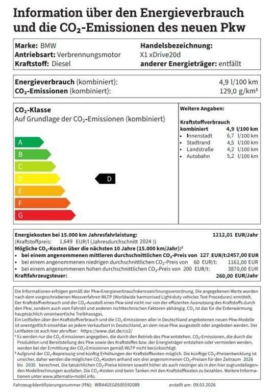 Neu BMW X1 150 PS (110 kW) 2026 Silber SUV