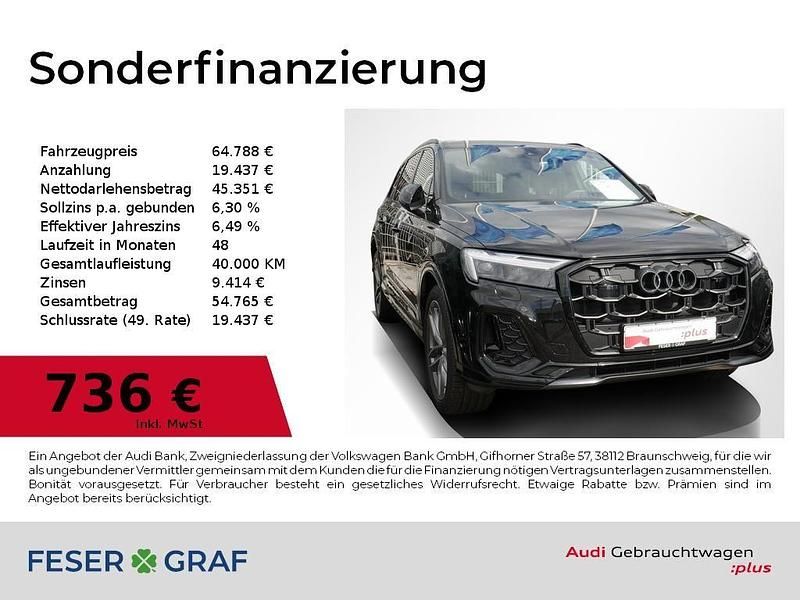 Mythosschwarz metallic Gebraucht 2025 Audi Q7 Ambiente SUV | 64.788 € (Guter Preis) - Bild 1/2