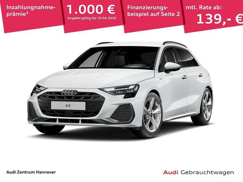Gebraucht Audi A3 S-Line 150 PS (110 kW) 2024 Gletscherweiß metallic Limousine