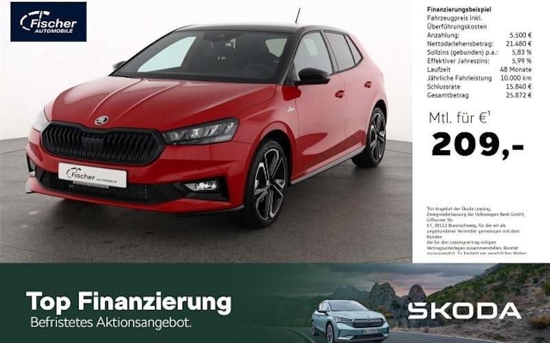 Rot Gebraucht 2024 Skoda Fabia Monte Carlo Limousine | 26.980 € (Etwas zu teuer) - Bild 1/4