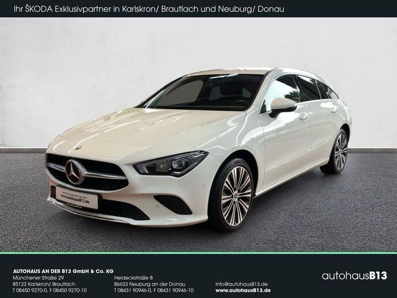 Polarweis (weiß) Gebraucht 2022 Mercedes CLA250e Shooting Brake Kombi | 25.950 € (Guter Preis) - Bild 1/4