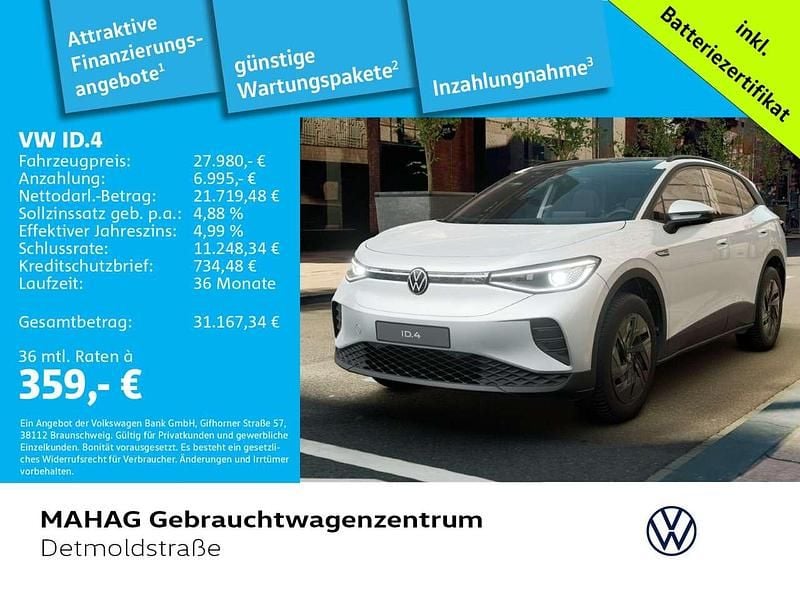 Weiß Gebraucht 2023 VW ID.4 Pro Performance SUV | 27.980 € (Fairer Preis) - Bild 1/2