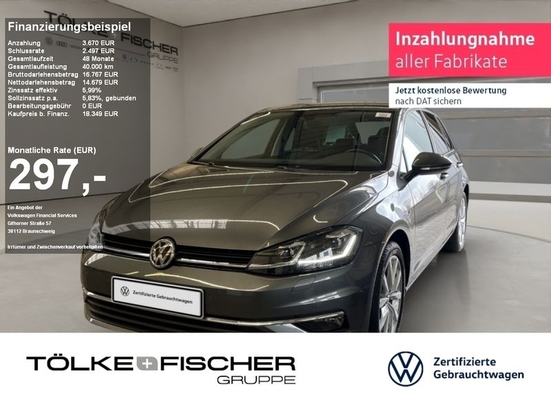 Grau Gebraucht 2018 VW Golf VII Highline Kleinwagen | 18.349 € (Fairer Preis) - Bild 1/4