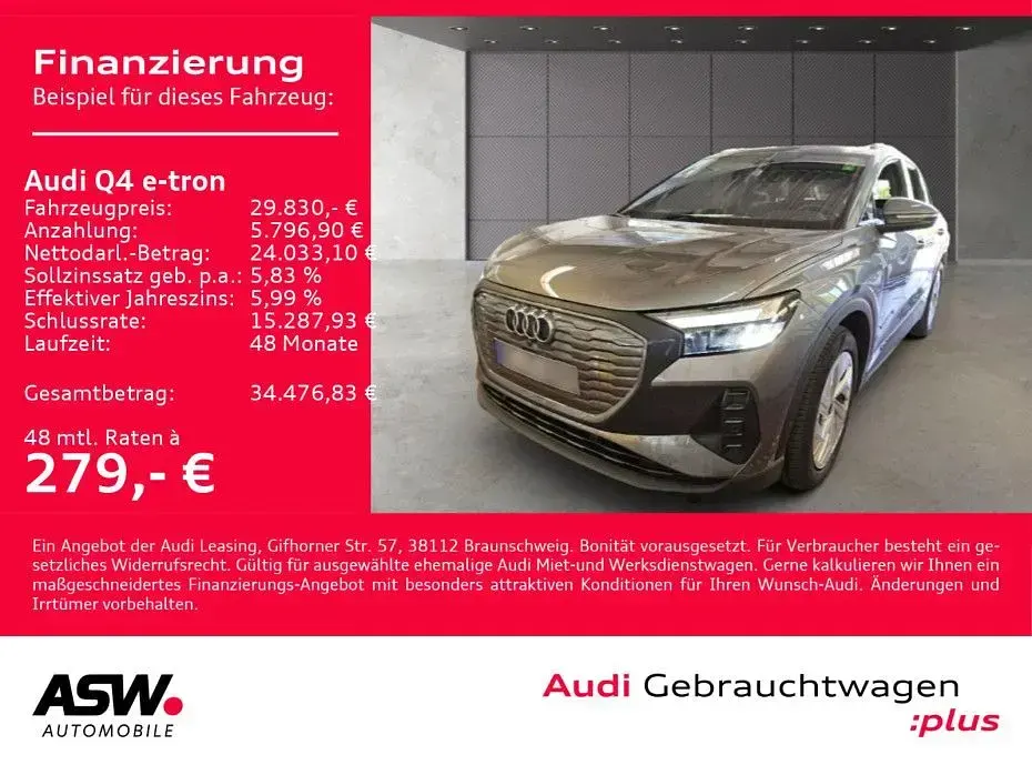 Gebraucht Audi Q4 e-tron Basis 150 kW (204 PS) 2023 Taifungrau metallic SUV