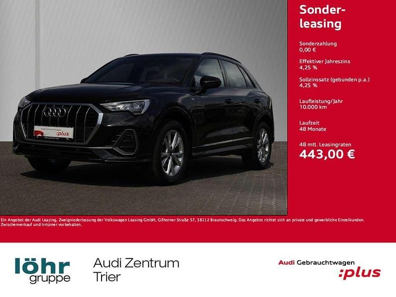 Mythosschwarz metallic Gebraucht 2024 Audi Q3 S-Line SUV | 38.580 € (Superpreis) - Bild 1/3