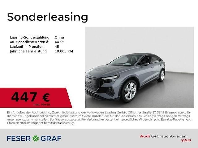 Kieselgrau Gebraucht 2025 Audi Q4 Sportback e-tron Ambiente SUV | 48.281 € (Guter Preis) - Bild 1/2
