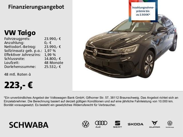 Deep black perleffekt Gebraucht 2024 VW Taigo Goal SUV | 23.990 € (Fairer Preis) - Bild 1/4