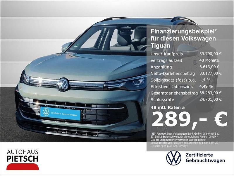 Gruen Gebraucht 2024 VW Tiguan Life SUV | 39.790 € (Teuer) - Bild 1/3