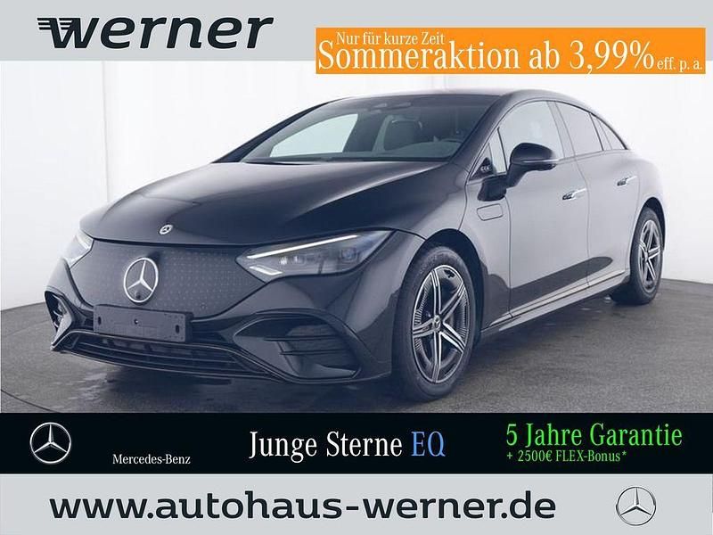 Lack obsidianschwarz Gebraucht 2024 Mercedes EQE300 AMG Line Premium Plus Limousine | 55.955 € (Teuer) - Bild 1/4