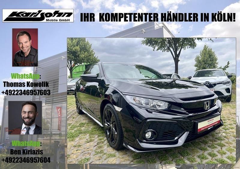 Crystal black pearl Gebraucht 2019 Honda Civic Dynamic Limousine | 16.890 € (Fairer Preis) - Bild 1/4