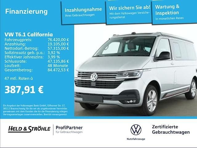 Reflexsilber metallic/dach sch Gebraucht 2024 VW T6.1 Edition Van | 76.420 € (Teuer) - Bild 1/3