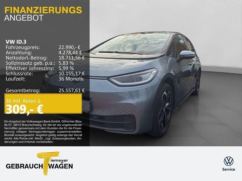 Blau Gebraucht 2022 VW ID.3 Pro Kleinwagen | 22.990 € (Etwas zu teuer) - Bild 1/4