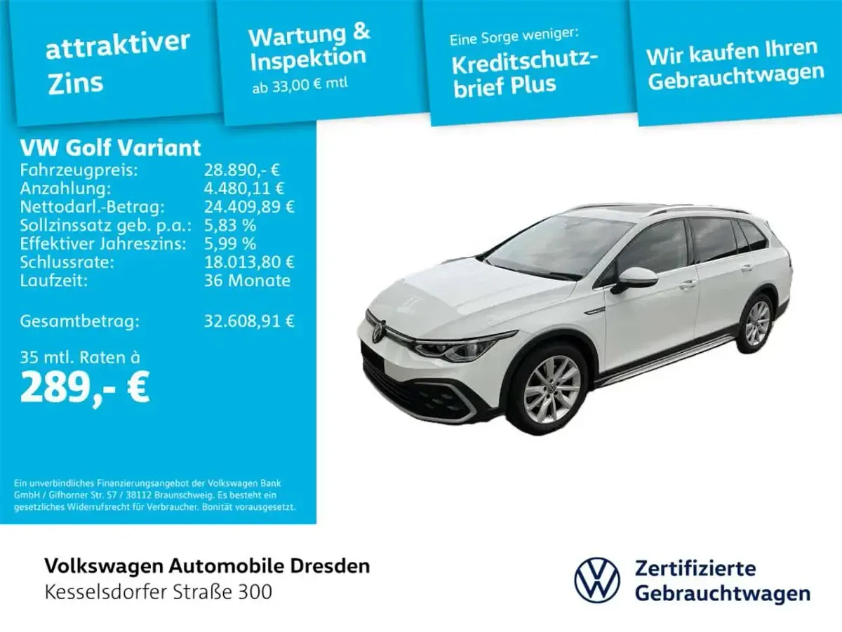 Gebraucht VW Golf VIII 200 PS (147 kW) 2024 Pure white Kombi