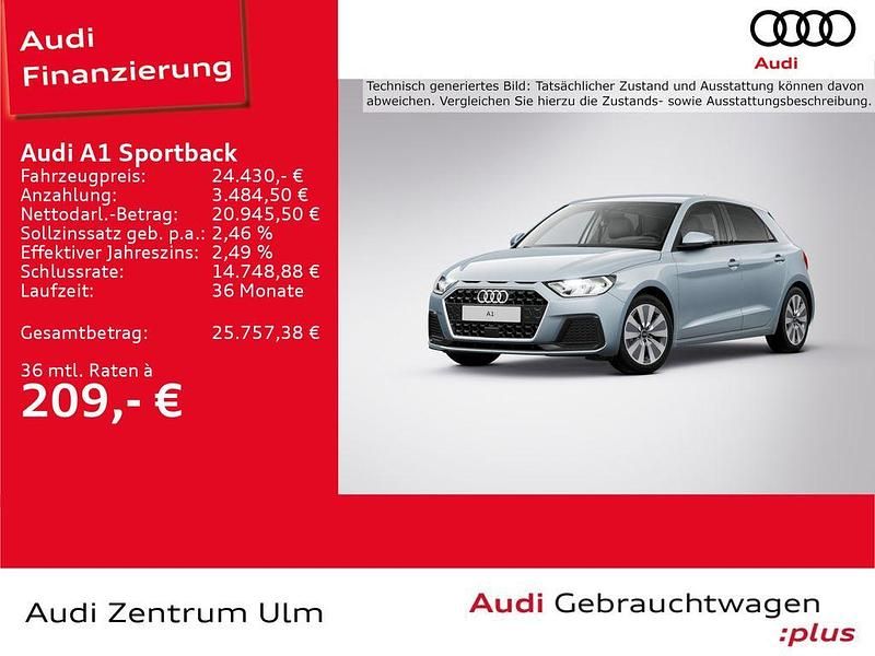Grau Gebraucht 2025 Audi A1 Sportback Advanced Plus Kleinwagen | 24.430 € (Fairer Preis) - Bild 1/4