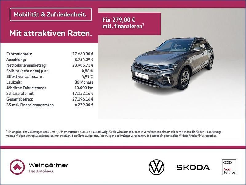Grau Gebraucht 2023 VW T-Roc R-line SUV | 27.660 € (Guter Preis) - Bild 1/4