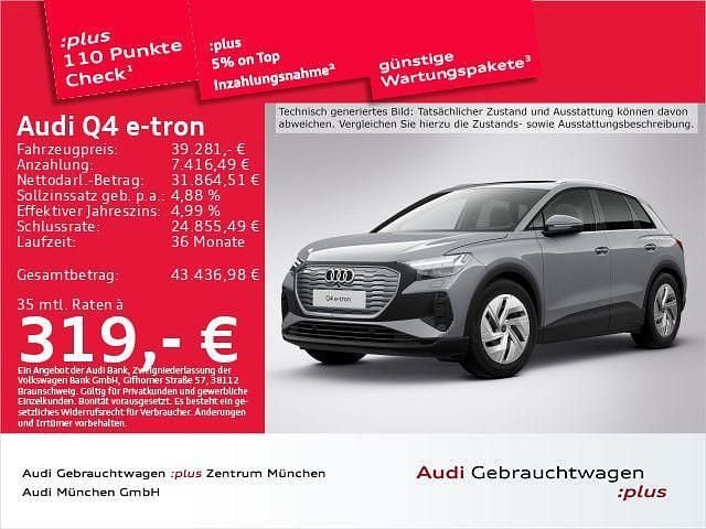 Grau Gebraucht 2022 Audi Q4 e-tron S-Line SUV | 39.281 € (Teuer) - Bild 1/1