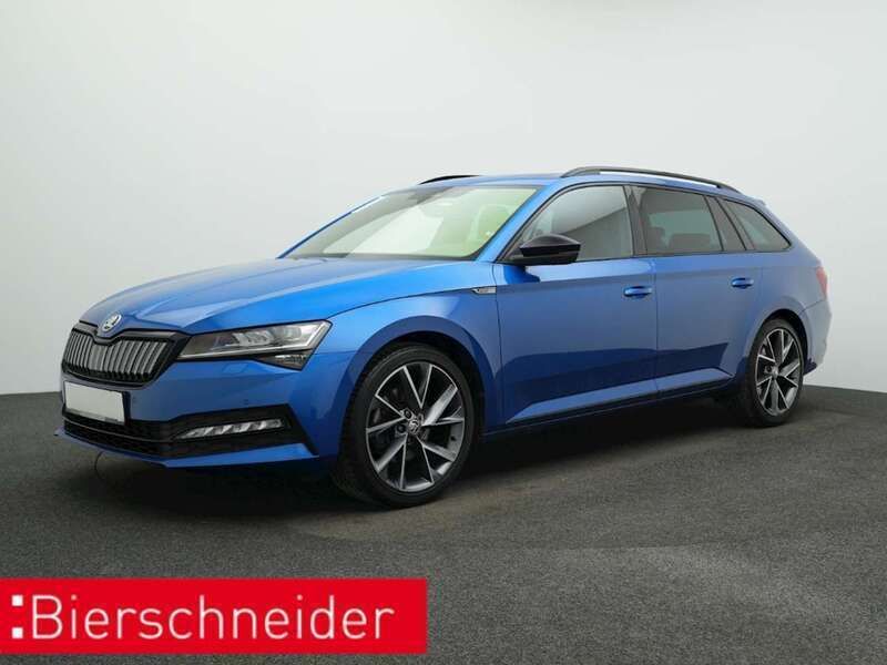 Blau Gebraucht 2021 Skoda Superb SportLine Kombi | 28.950 € (Fairer Preis) - Bild 1/4