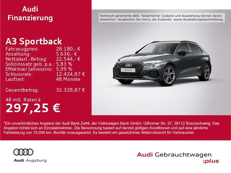 Daytonagrau perleffekt Gebraucht 2022 Audi A3 e-tron S-Line Kleinwagen | 28.180 € (Fairer Preis) - Bild 1/4