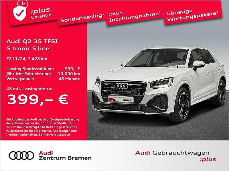 Gletscherweiß metallic Gebraucht 2024 Audi Q2 S-Line SUV | 33.940 € (Etwas zu teuer) - Bild 1/4