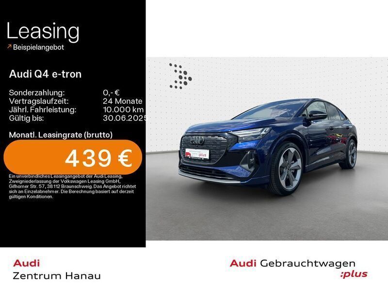 Navarrablau metallic Gebraucht 2024 Audi Q4 Sportback e-tron S-Line SUV | 51.729 € (Teuer) - Bild 1/4