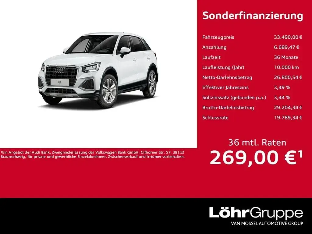 Second-hand Audi Q2 Advanced Plus 150 CP (110 kW) 2025 Alb SUV