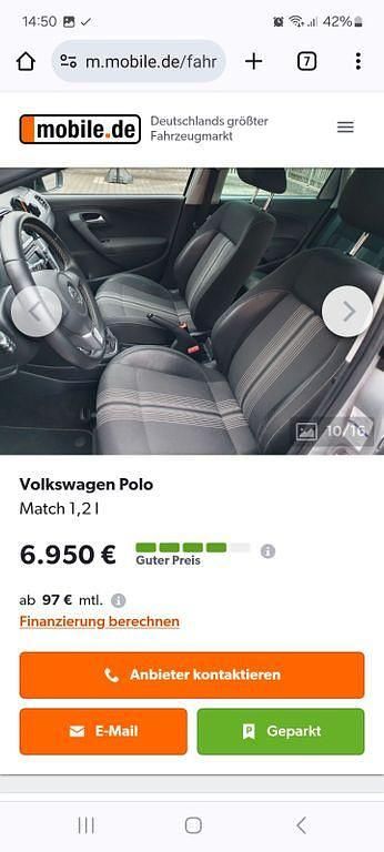 Gebraucht VW Polo Match 69 PS (50 kW) 2013 Silber Kleinwagen