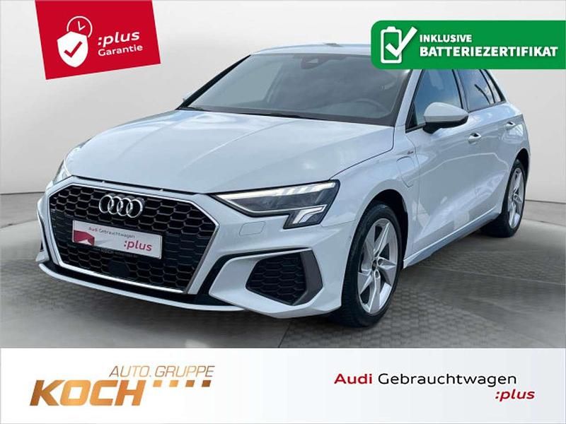 Gletscherweiß metallic Gebraucht 2022 Audi A3 e-tron S-Line Kleinwagen | 26.390 € (Guter Preis) - Bild 1/2