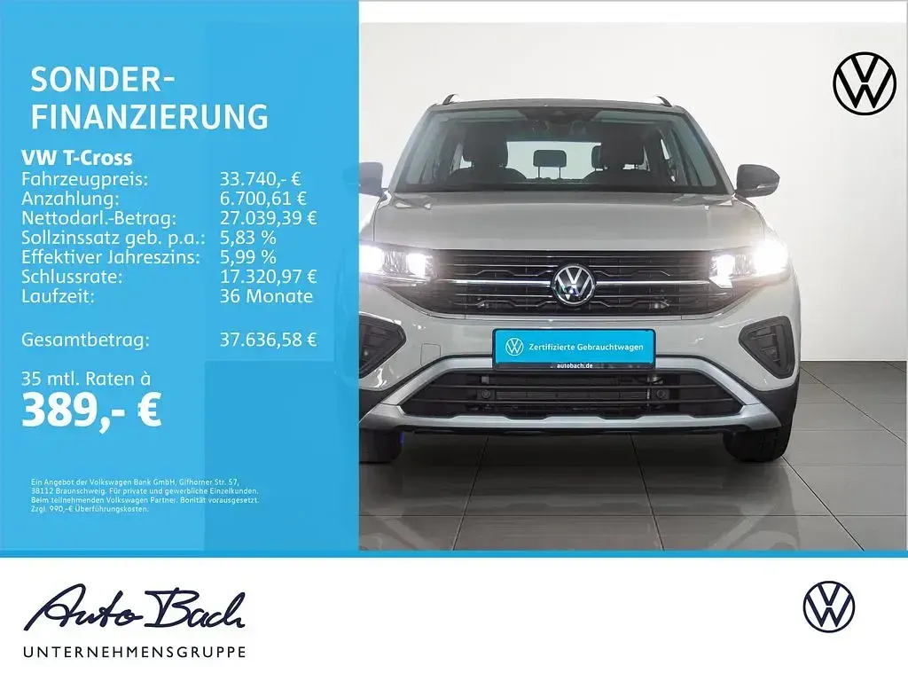 Gebraucht VW T-Cross Goal 116 PS (85 kW) 2025 Grau SUV