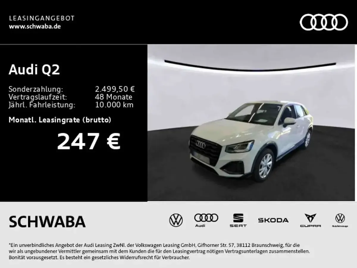 Gebraucht Audi Q2 Advanced Plus 150 PS (110 kW) 2023 Weiß SUV