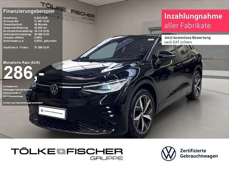 Grenadillschwarz (metallic) Gebraucht 2023 VW ID.4 GTX SUV | 37.289 € (Fairer Preis) - Bild 1/4