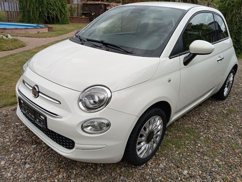Weiß Gebraucht 2019 Fiat 500 Lounge Kleinwagen | 8.700 € (Guter Preis) - Bild 1/4