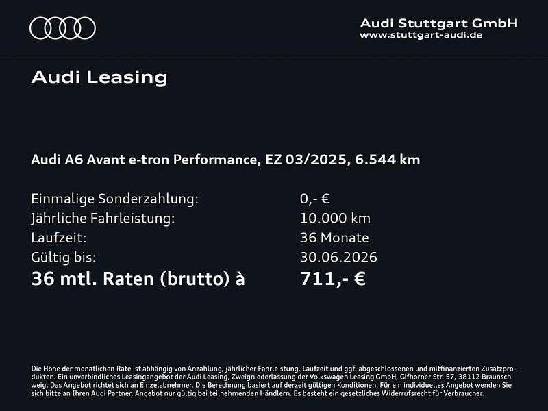 Brugt Audi A6 e-tron Performance 269 kW (367 HK) 2025 Hvid Stationcar