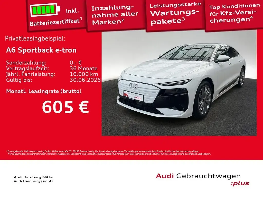 Gebraucht Audi e-tron Sportback Performance 269 kW (367 PS) 2025 Gletscherweiß metallic SUV
