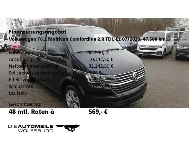 Gebraucht VW Multivan Comfortline 199 PS (146 kW) 2020 Andere Van / Kleinbus