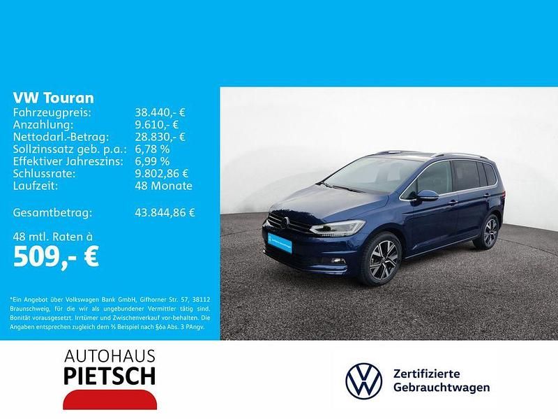 Blau Gebraucht 2024 VW Touran Highline Van / Kleinbus | 38.440 € (Etwas zu teuer) - Bild 1/4