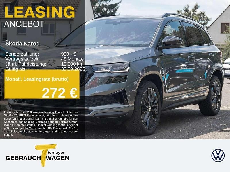 Grau Gebraucht 2024 Skoda Karoq SportLine SUV | 33.870 € (Fairer Preis) - Bild 1/4