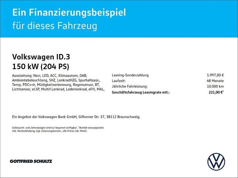 Grau Gebraucht 2022 VW ID.3 Pro Kleinwagen | 23.990 € (Guter Preis) - Bild 1/1