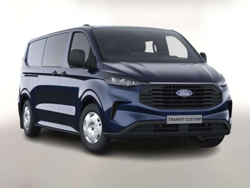 Chrome blue metallic Neu 2024 Ford Transit Custom Trend Van / Kleinbus | 41.410 € (Superpreis) - Bild 1/3