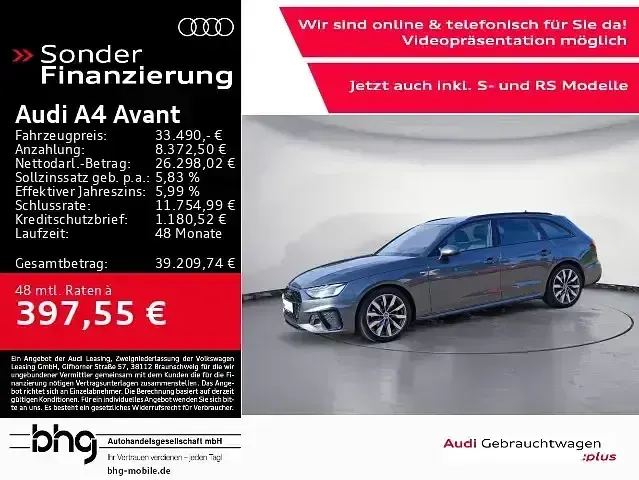 Gebraucht Audi A4 S-Line 204 PS (150 kW) 2023 Kombi