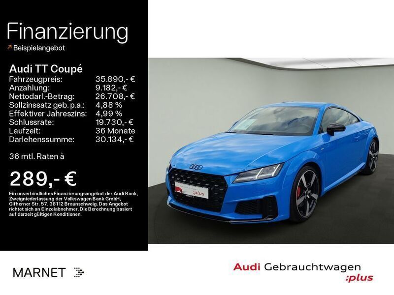 Blau Gebraucht 2022 Audi TT Competition Coupé | 35.890 € (Superpreis) - Bild 1/4
