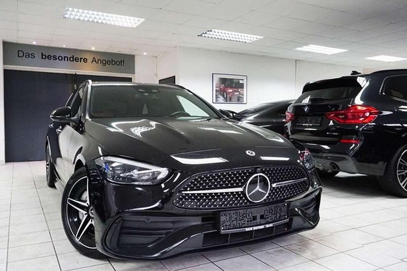Schwarz Gebraucht 2022 Mercedes C300 AMG line Kombi | 33.950 € (Guter Preis) - Bild 1/4